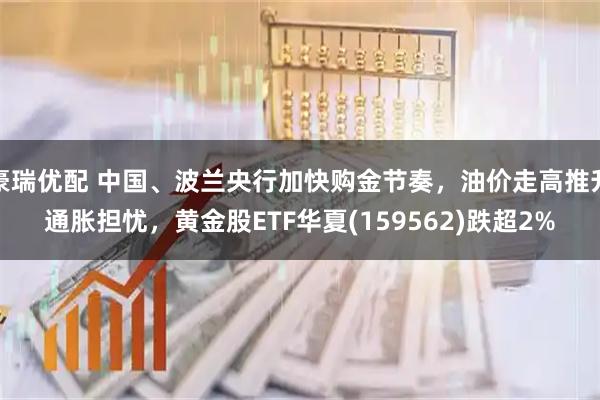 豪瑞优配 中国、波兰央行加快购金节奏，油价走高推升通胀担忧，黄金股ETF华夏(159562)跌超2%